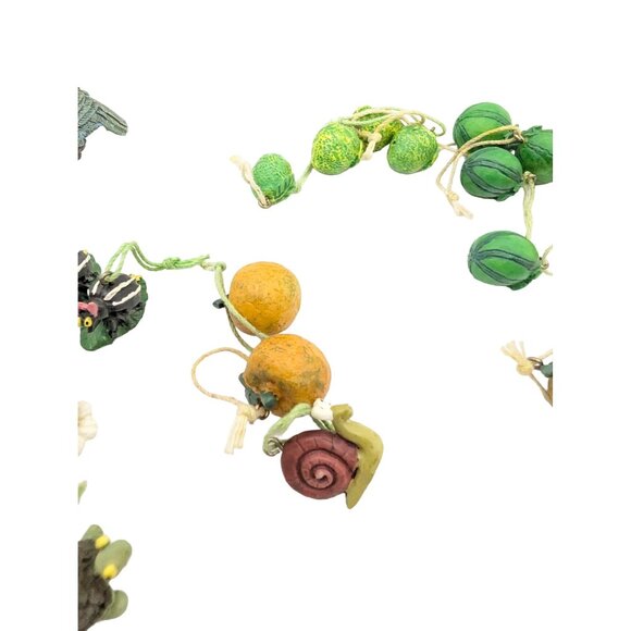 Vintage Resin Miniature Fruit & Animal hanging Ornaments Figurine Charms Set - Picture 3 of 11
